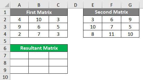 matrix multiplication in excel for mac